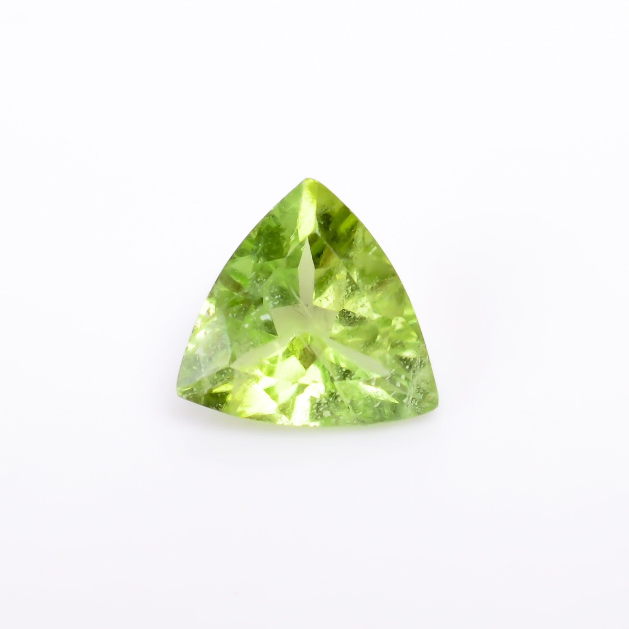 peridot natural trillion shape cut stone loose gemstone